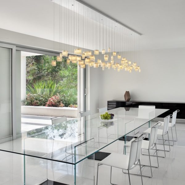 Architectural contemporary globe chandelier lighting for luxury spaces