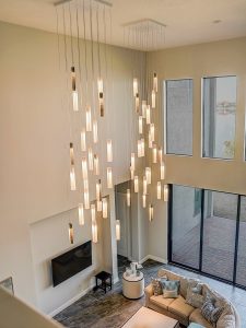 Artistic sculptural lighting – custom glass lighting studio
