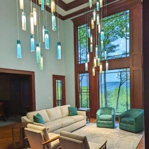 Double Height Living Room Lighting