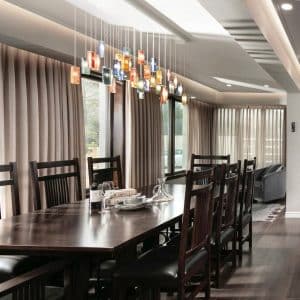 Statement Lighting dining space