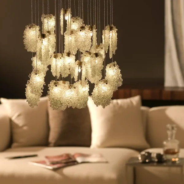 Artistic glass globe chandelier lighting for artistic interiors