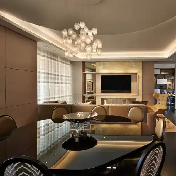 Statement modern crystal glass chandelier lighting for high-end homes