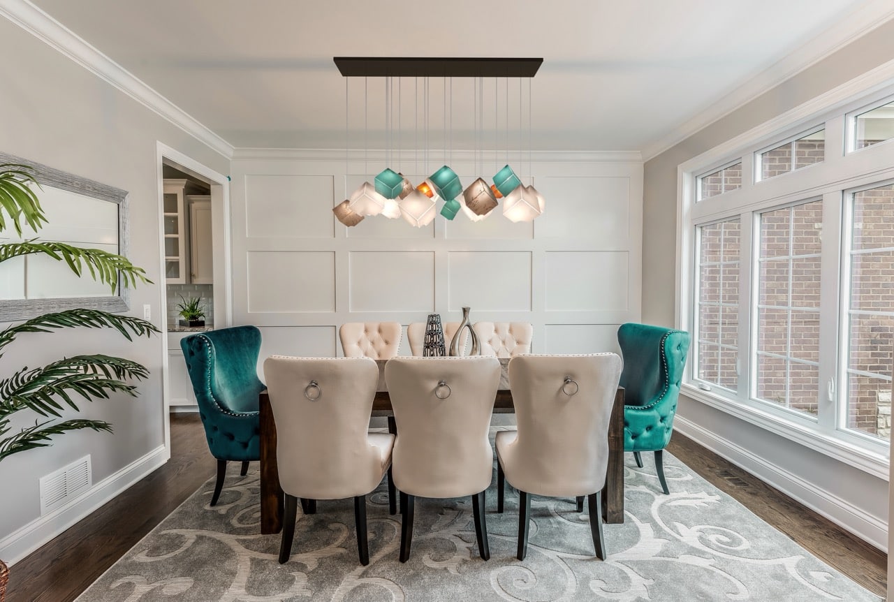 Sculptural large modern chandeliers for high ceilings designed for modern interiors
