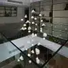 Modern Blown Glass Chandelier