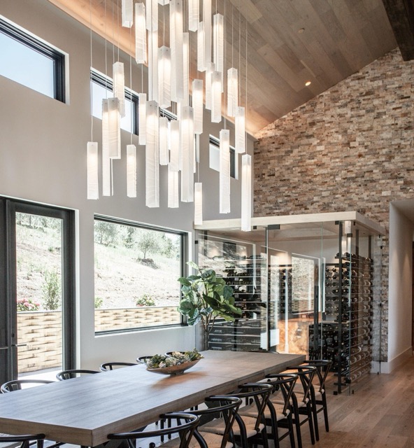 Statement stained glass hanging light fixtures lighting for bespoke interiors
