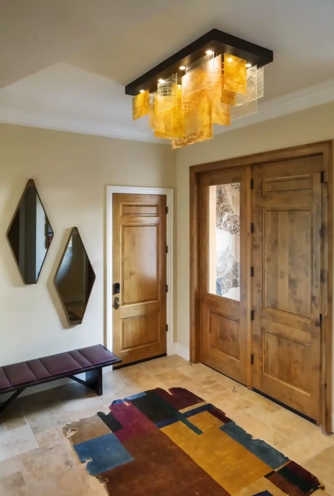 White Cliffs pendant chandelier for rustic dining interiors