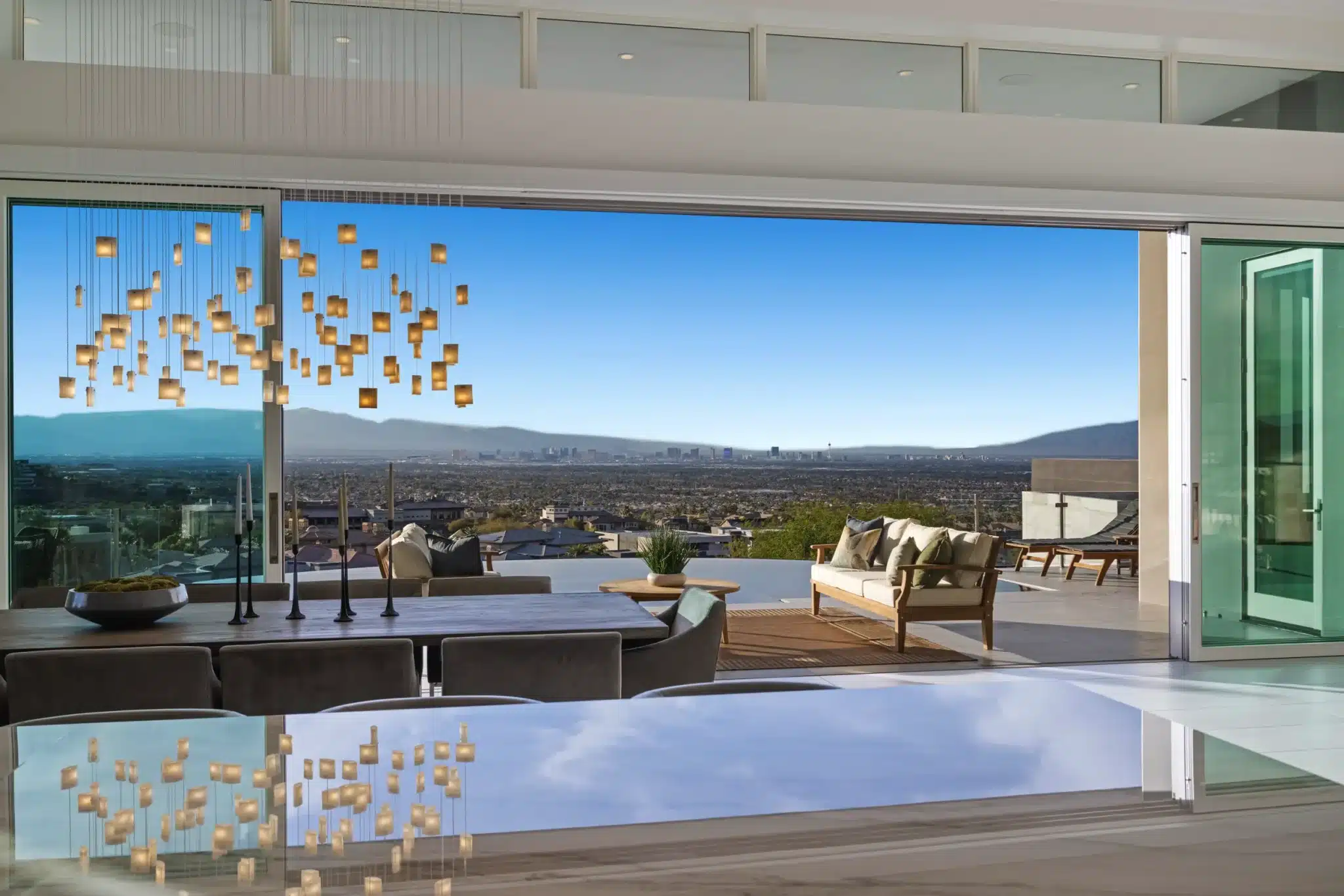 Sculptural large modern chandeliers for high ceilings designed for modern interiors