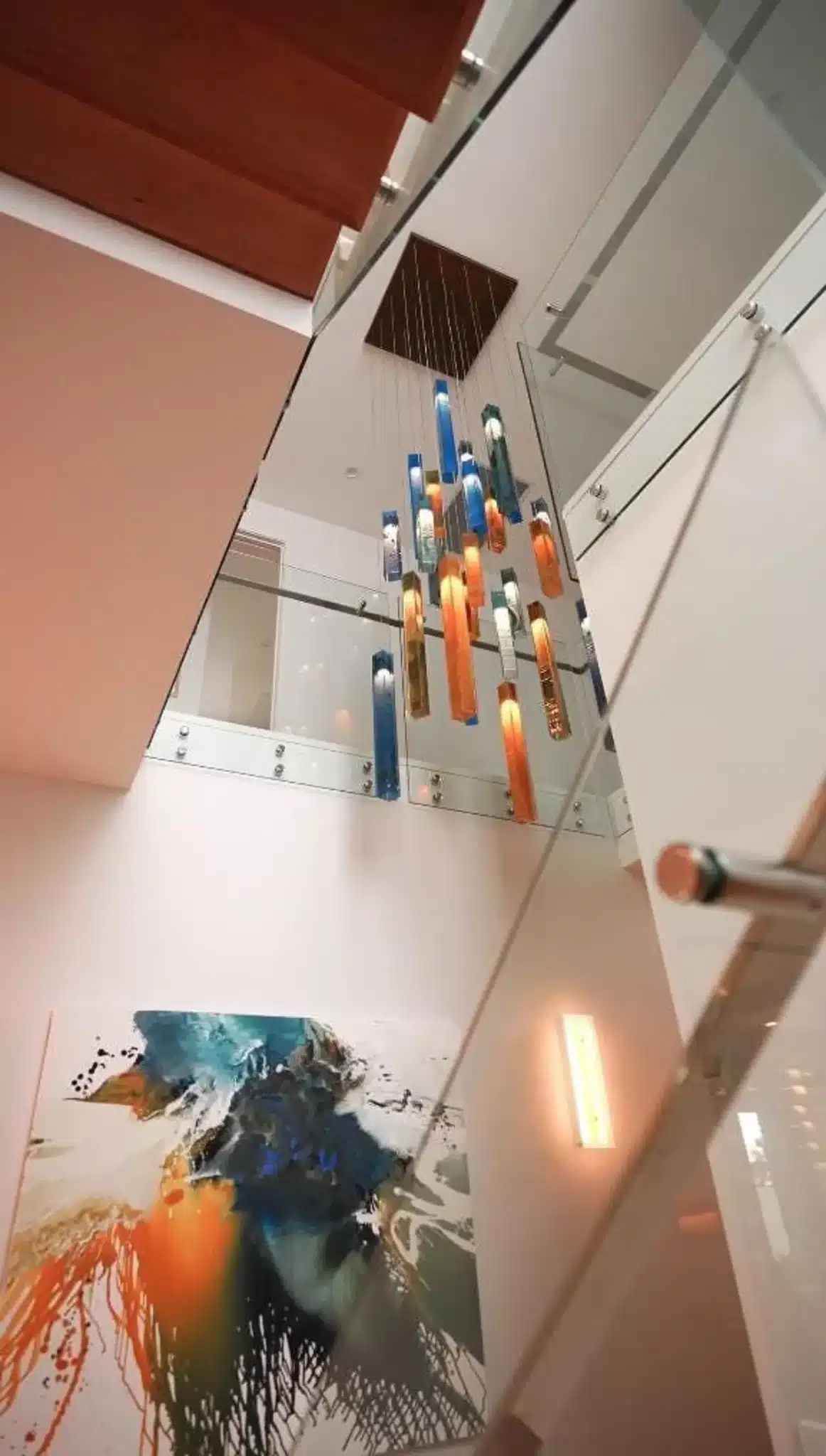 Artistic architectural linear chandelier fixture for kitchen islands crafted for large dining rooms