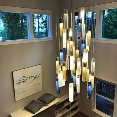 Multi pendant ceiling light for high ceiling living room