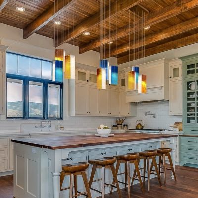 Large pendant lamp for kitchen island