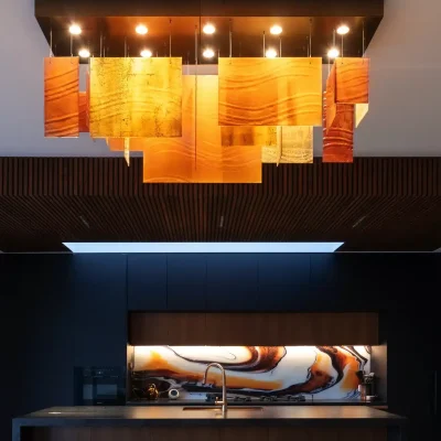 huge custom made glass lamp