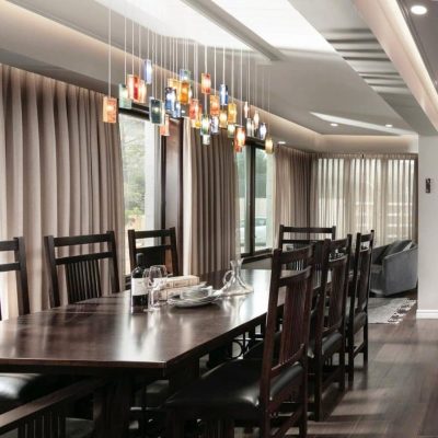 Statement Lighting dining space